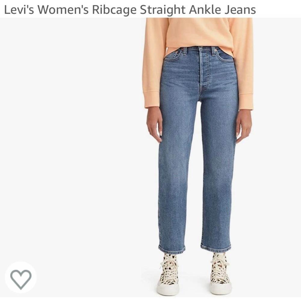 Levi’s ribcage straight ankle jeans in summer slide